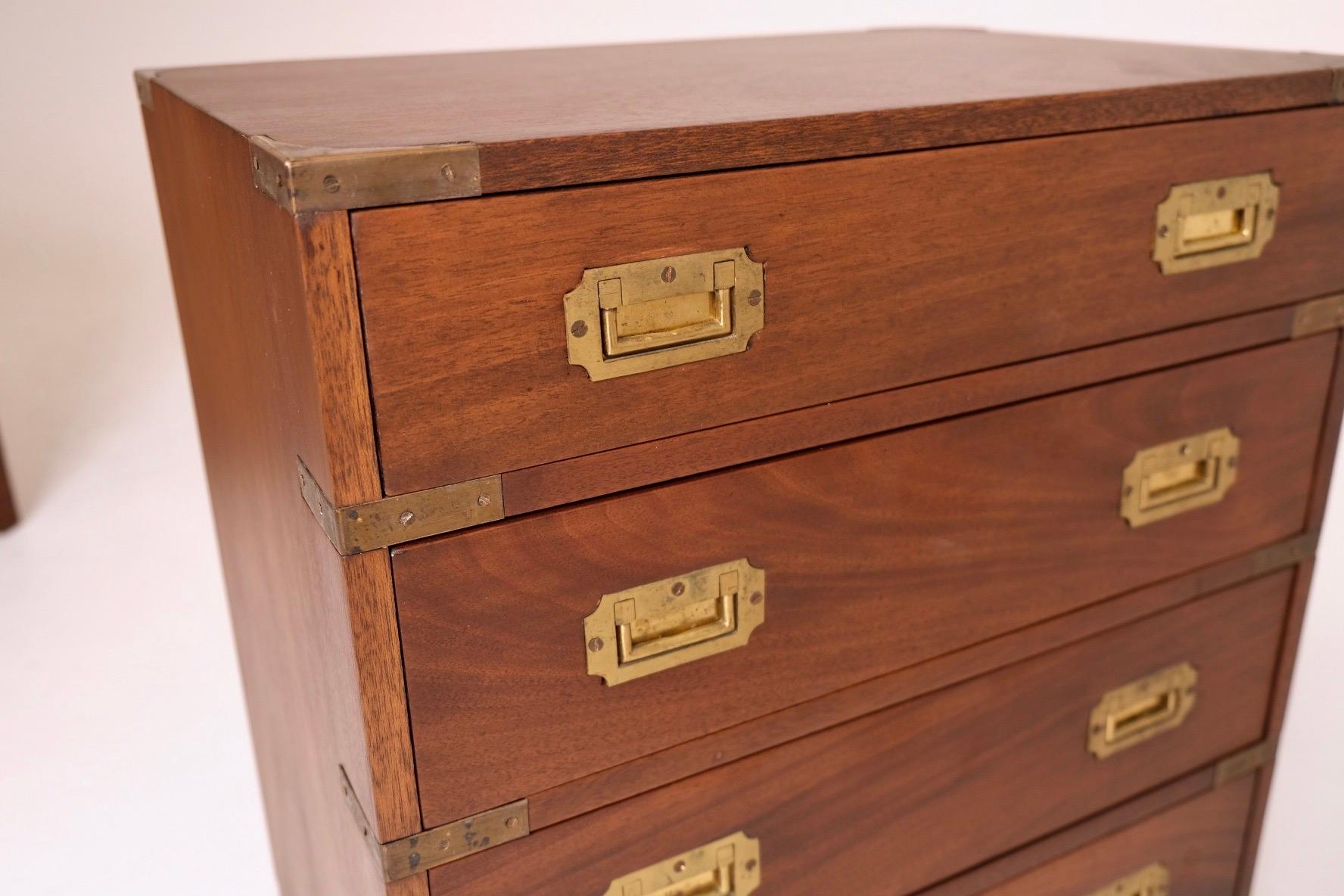 Pair of Late 19th Century Campaign Chests with Brass Hardware, Made In Spain For Sale 6