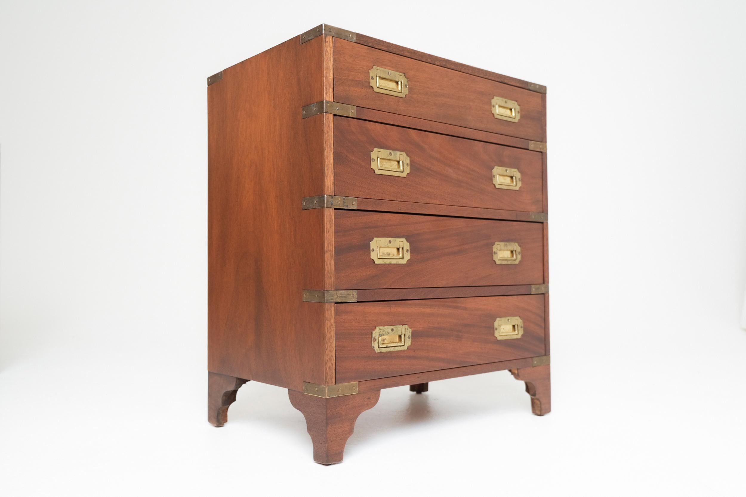 Pair of Late 19th Century Campaign Chests with Brass Hardware, Made In Spain For Sale 1