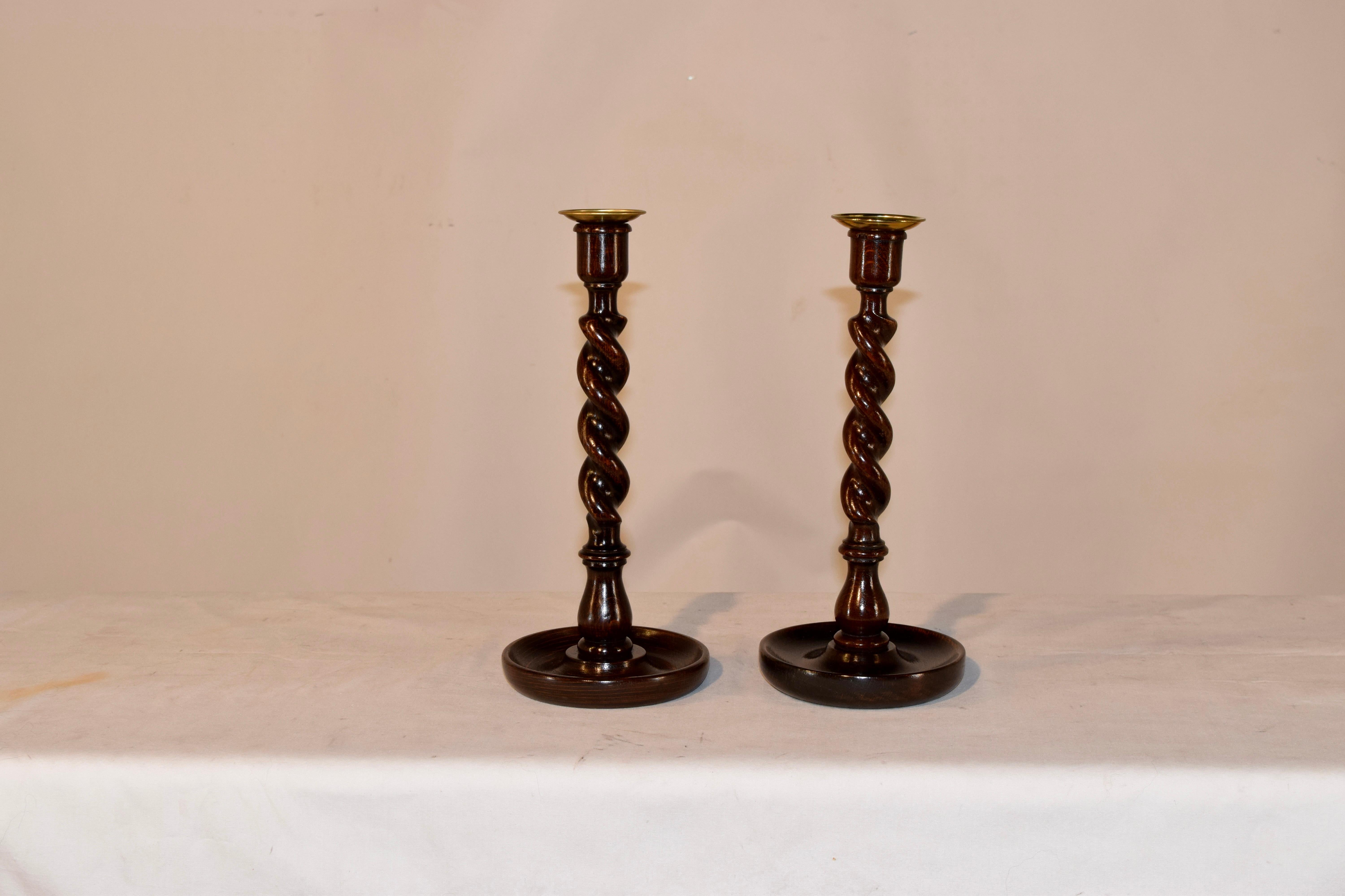 Victorian Pair of Late 19th Century Candlesticks For Sale