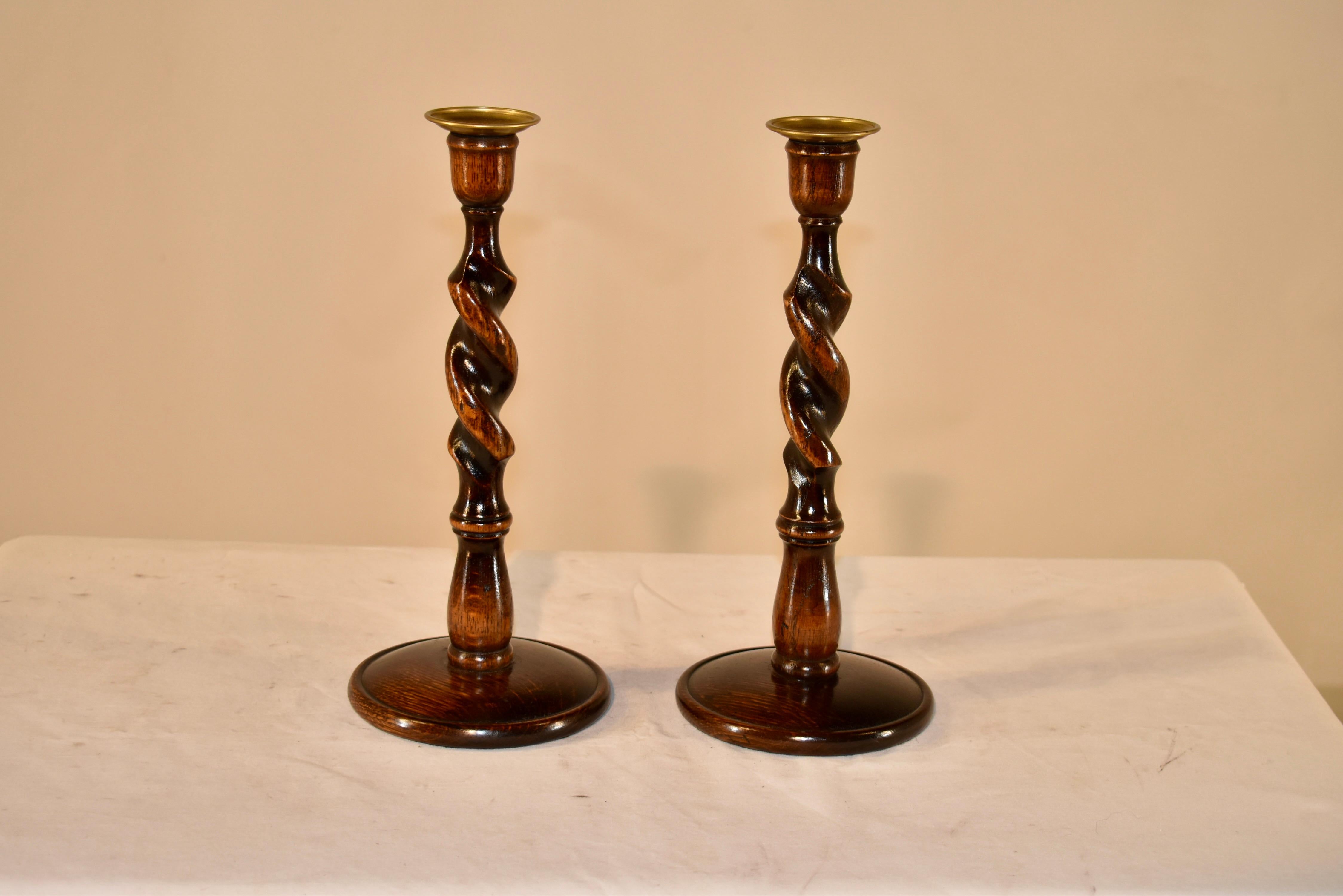 Victorian Pair of Late 19th Century Candlesticks For Sale