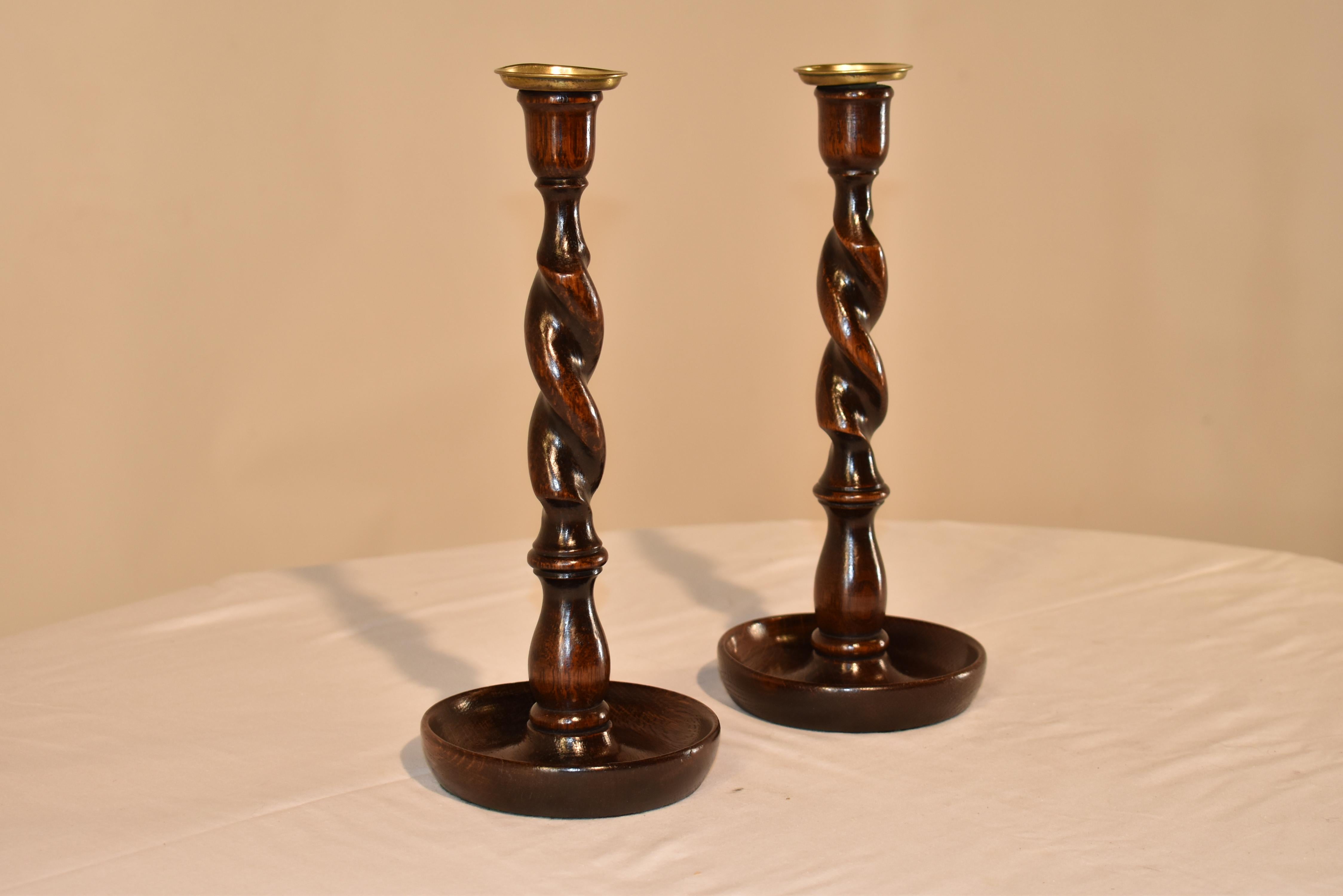 Late Victorian Pair of Late 19th Century Candlesticks For Sale