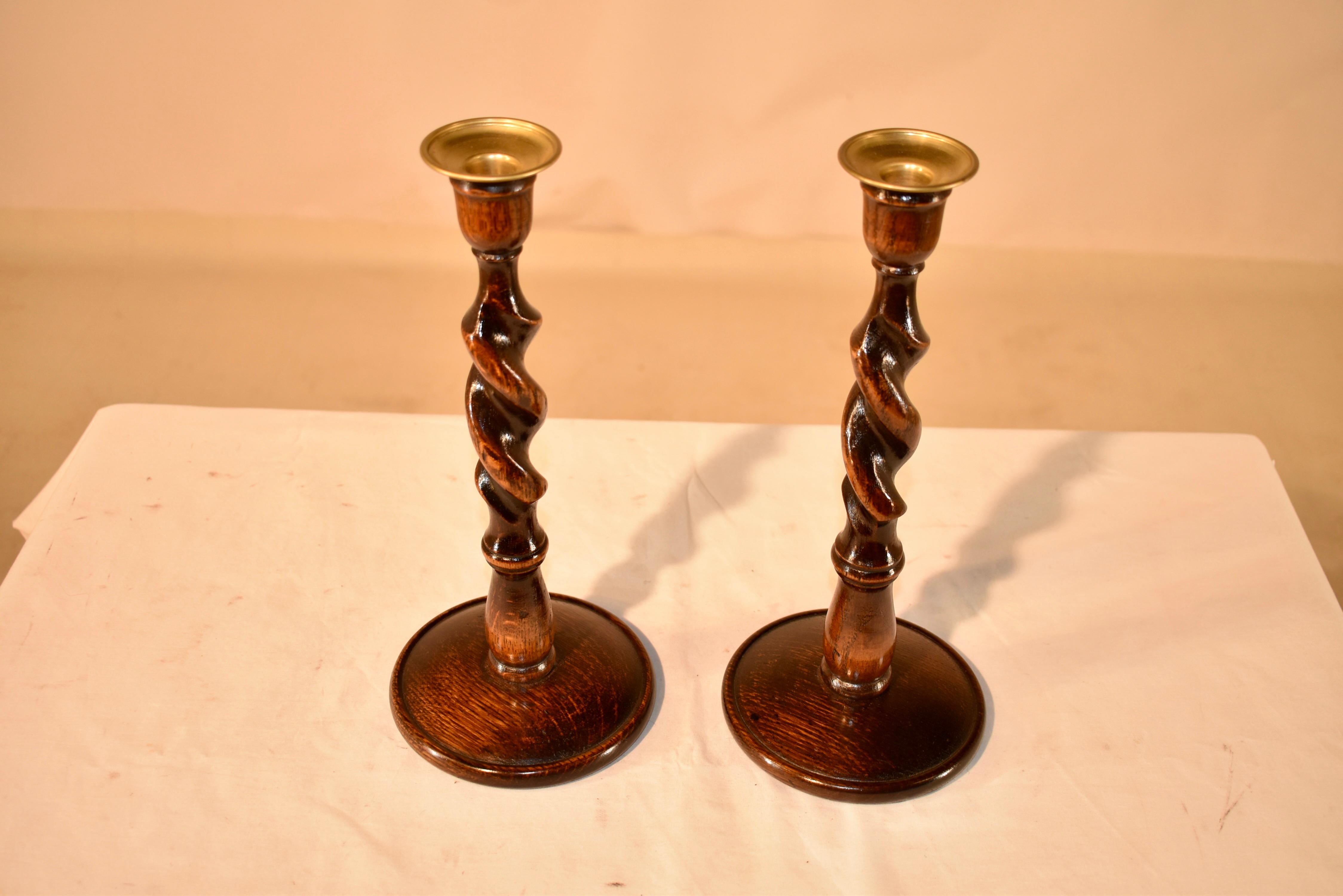 Pair of Late 19th Century Candlesticks In Good Condition For Sale In High Point, NC