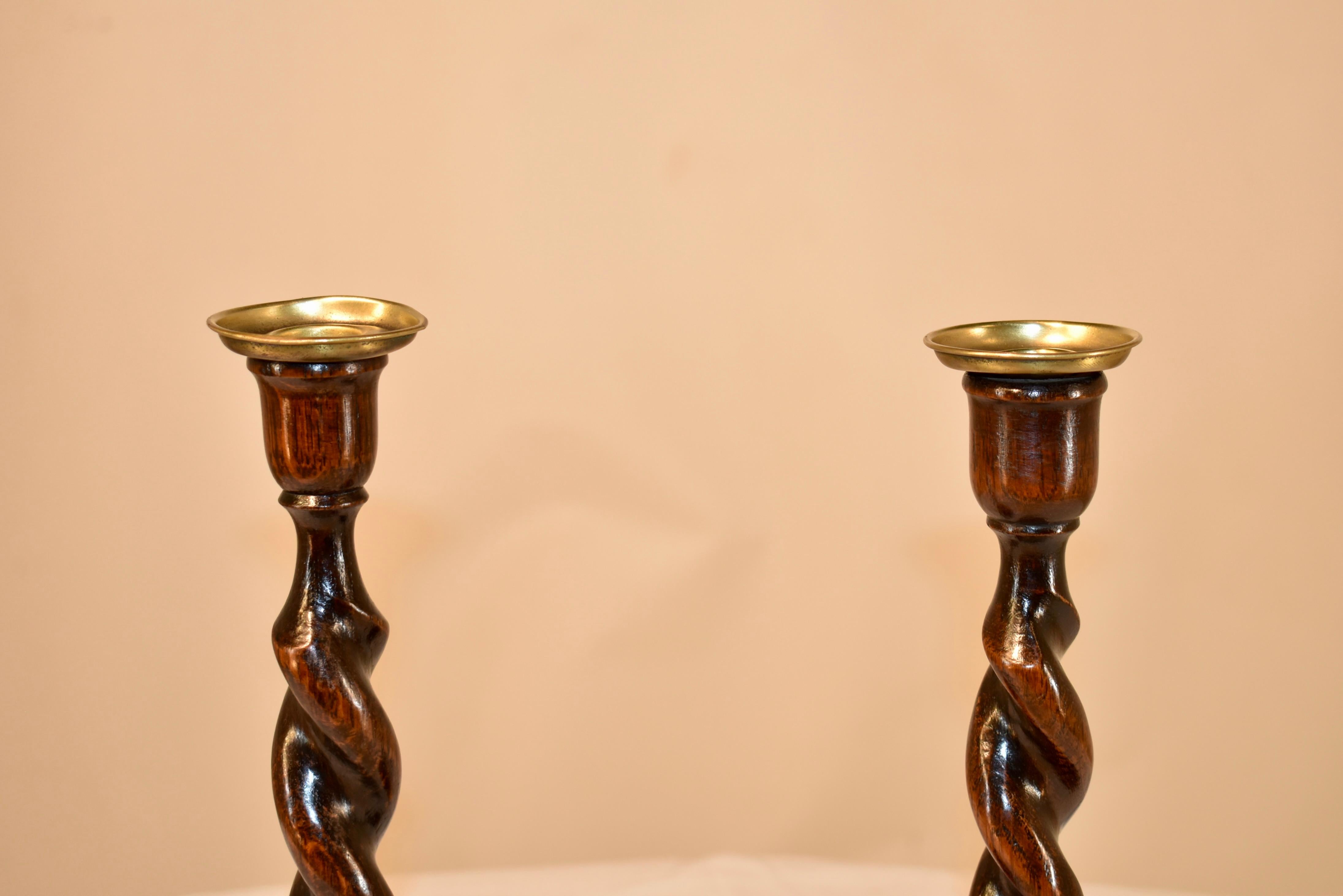 Pair of Late 19th Century Candlesticks In Good Condition For Sale In High Point, NC