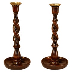 Antique Pair of Late 19th Century Candlesticks