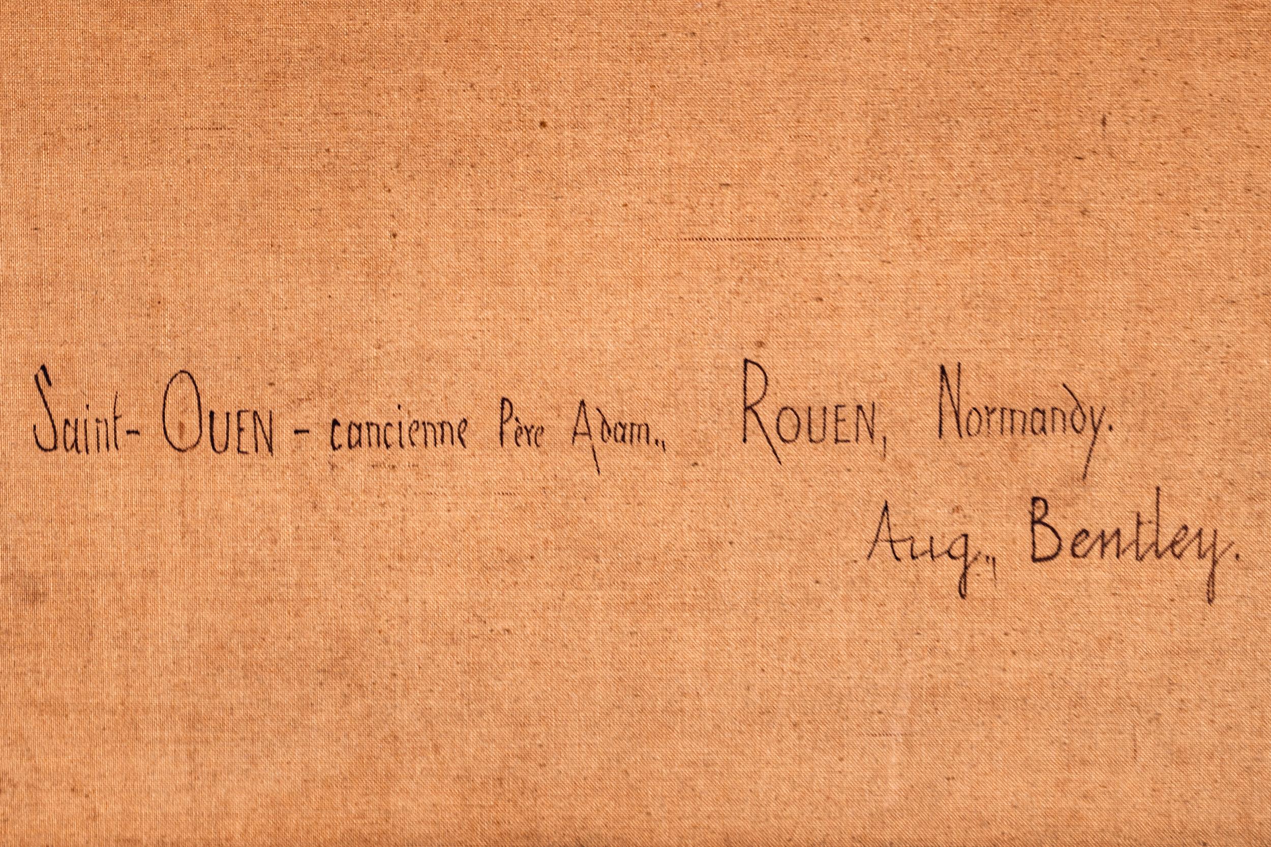 Pair of Late 19th Century Cathedral Oil Paintings By English Artist A. Bentley For Sale 4