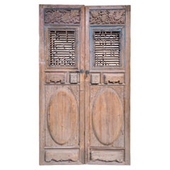 Paire de panneaux de porte chinois de la fin du 19e siècle