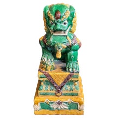 Pair of Late 19th Century Chinese Porcelain Foo Dogs