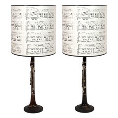 Pair of Late 19th Century Clarinets Mounted as Table Lamps