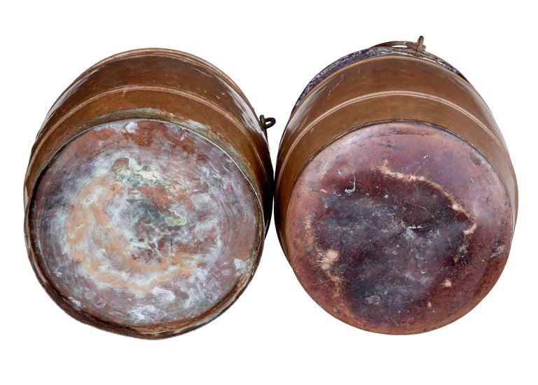 Pair of Late 19th Century Copper Buckets For Sale at 1stDibs copper