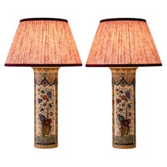 Pair of Late 19th Century Dutch Chinoiserie Ceramic Table Lamps by Petrus Regout