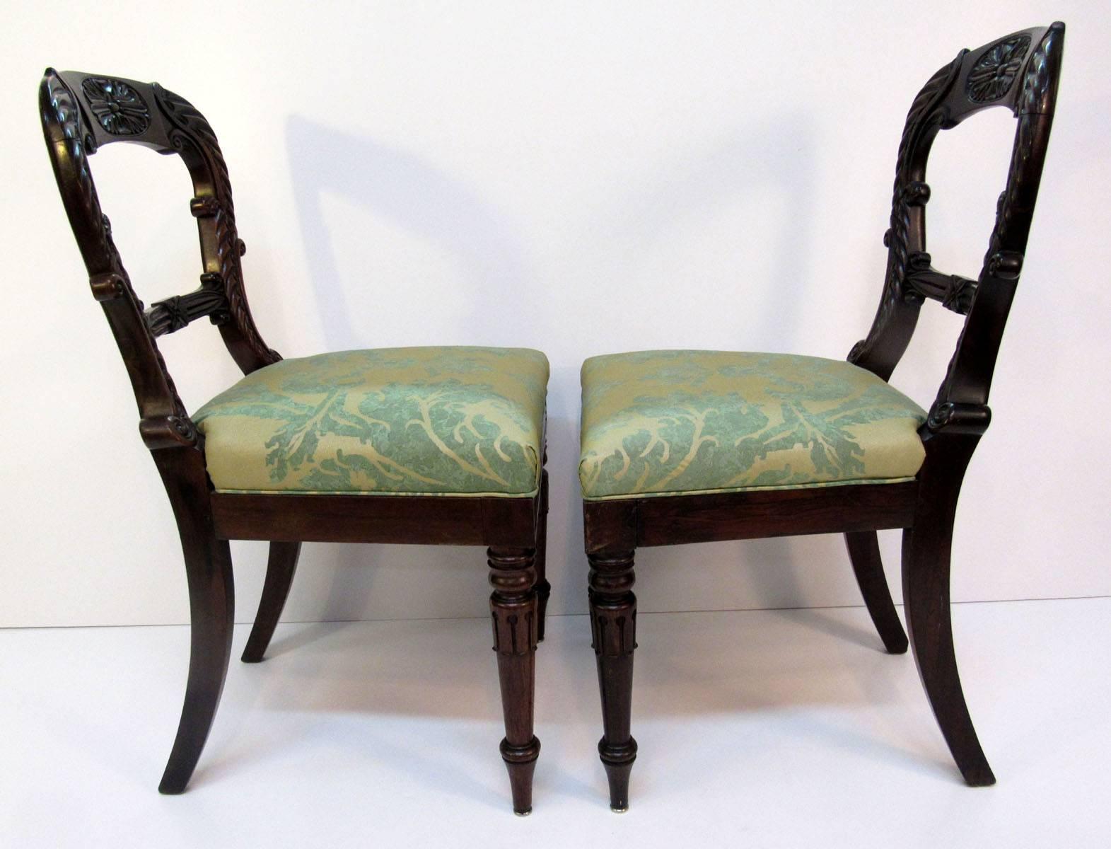 Pair of Late 19th Century English Regency Side Chairs 7