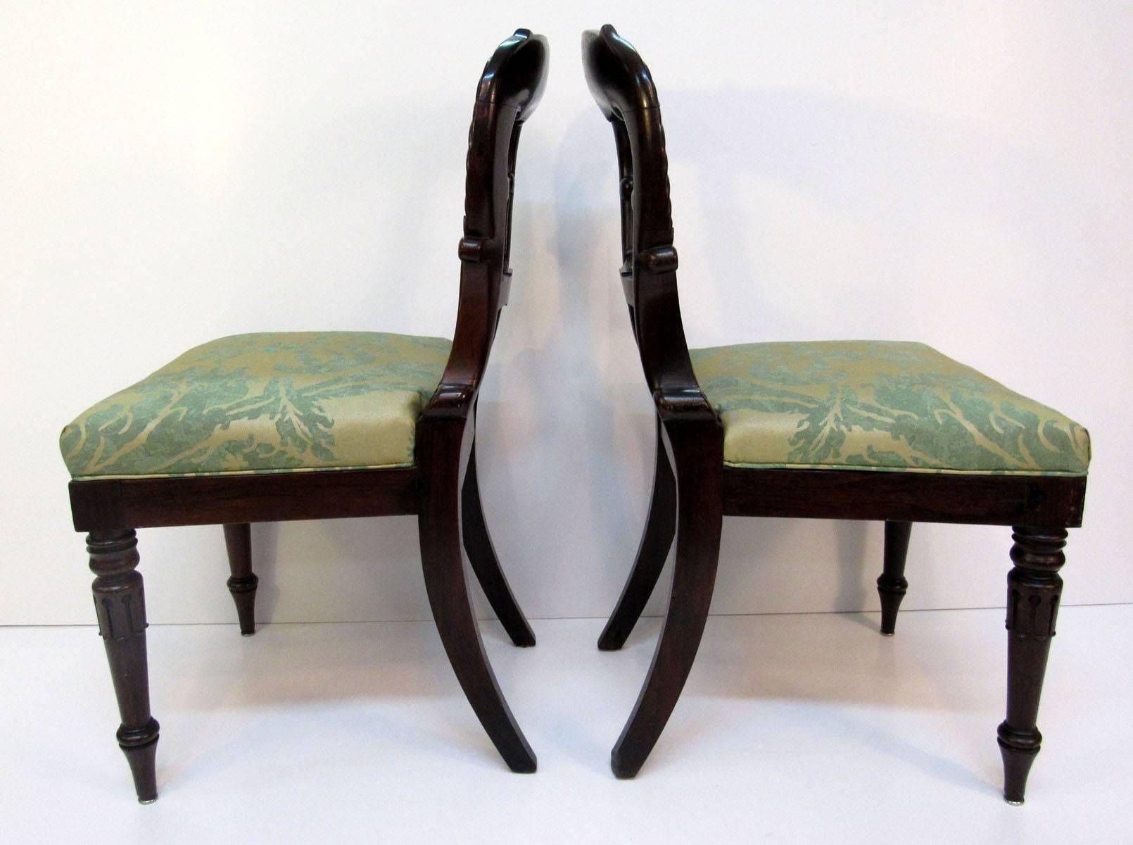 Pair of Late 19th Century English Regency Side Chairs 9