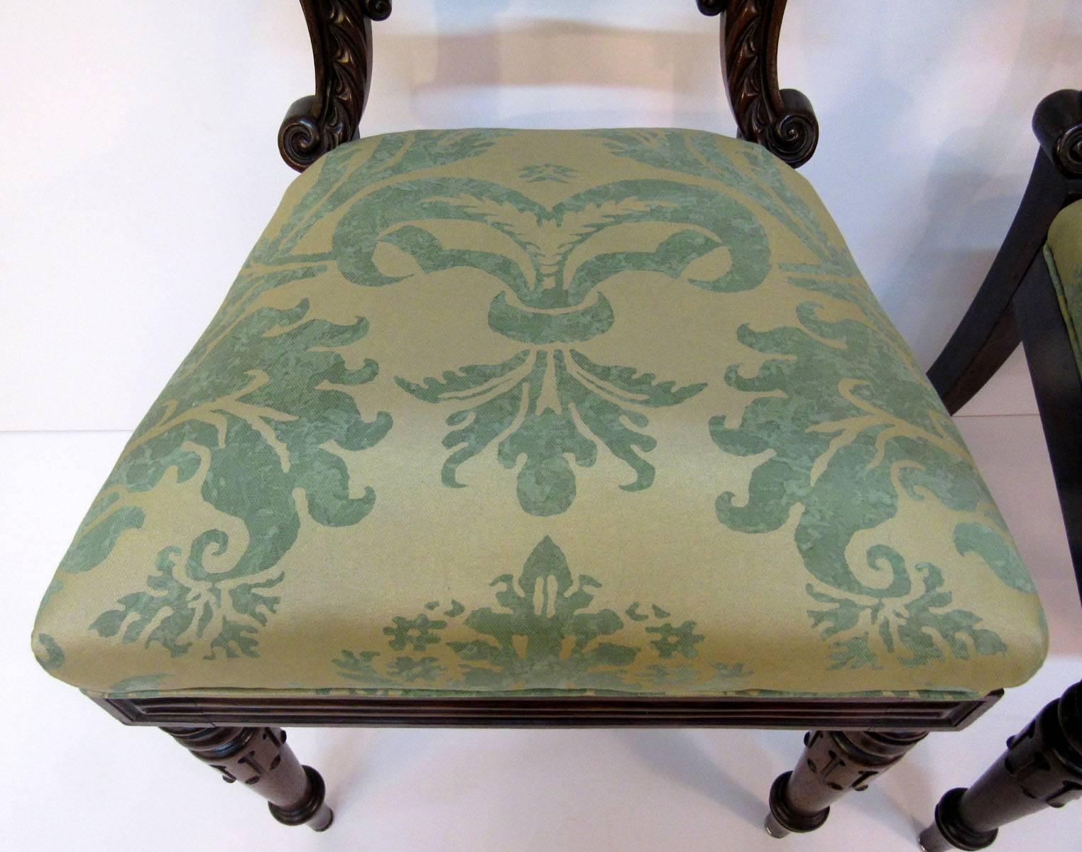 Pair of Late 19th Century English Regency Side Chairs 1