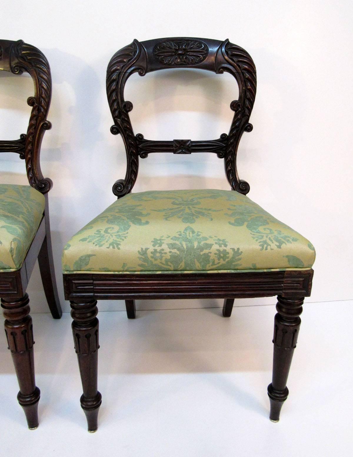 Pair of Late 19th Century English Regency Side Chairs 3