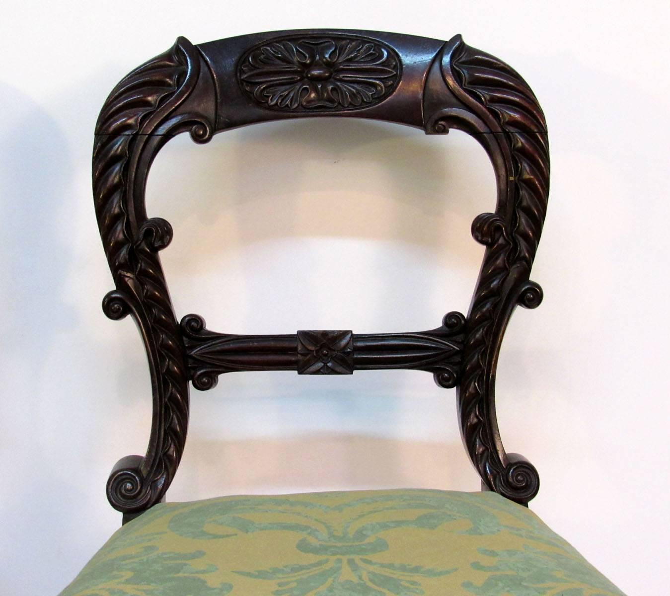Pair of Late 19th Century English Regency Side Chairs 4