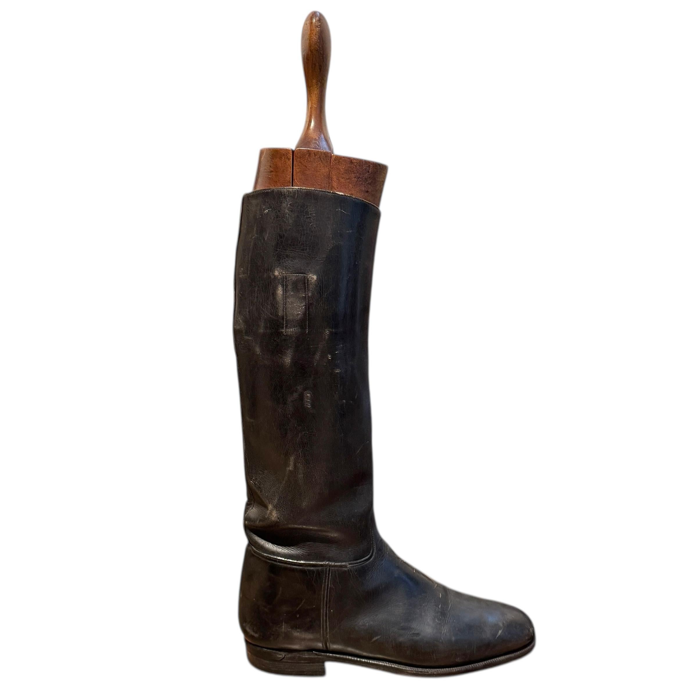 Par de botas de montar inglesas de finales del siglo XIX en venta 1