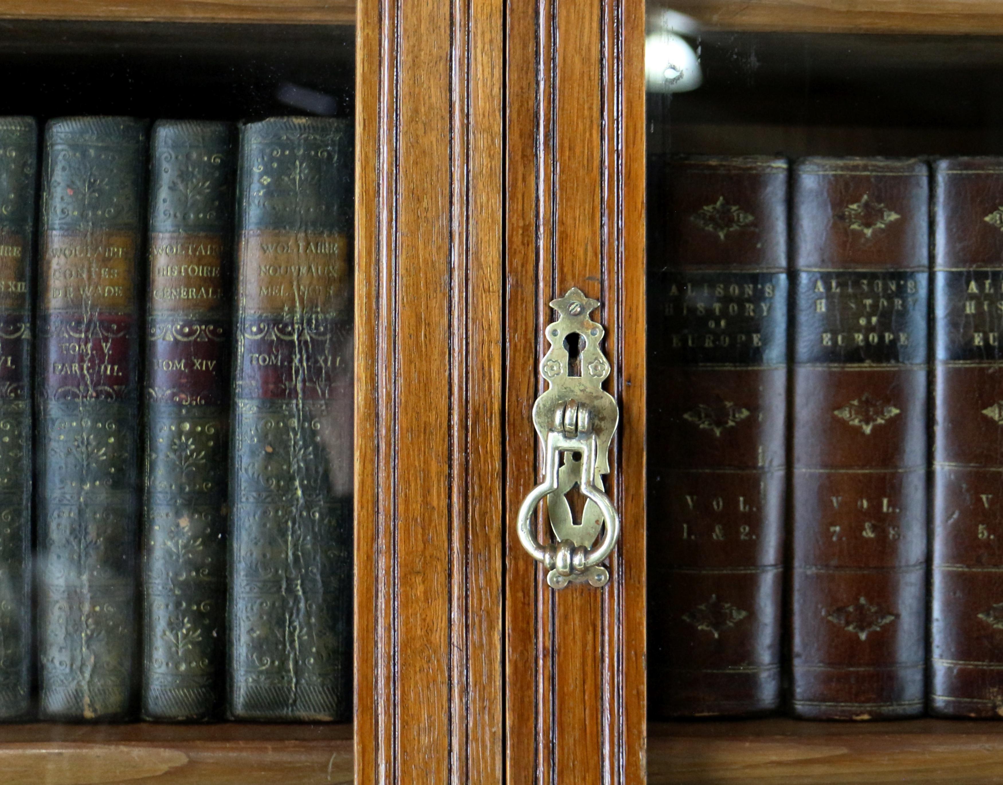 Coppia di librerie strette in Oak Oak della fine del 19° secolo. in vendita 7