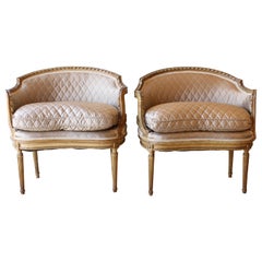 Pair of Late 19th Century French Bergeres