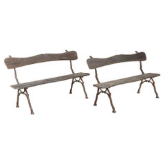 Pair of Late 19th Century French Branch-Work Garden Benches
