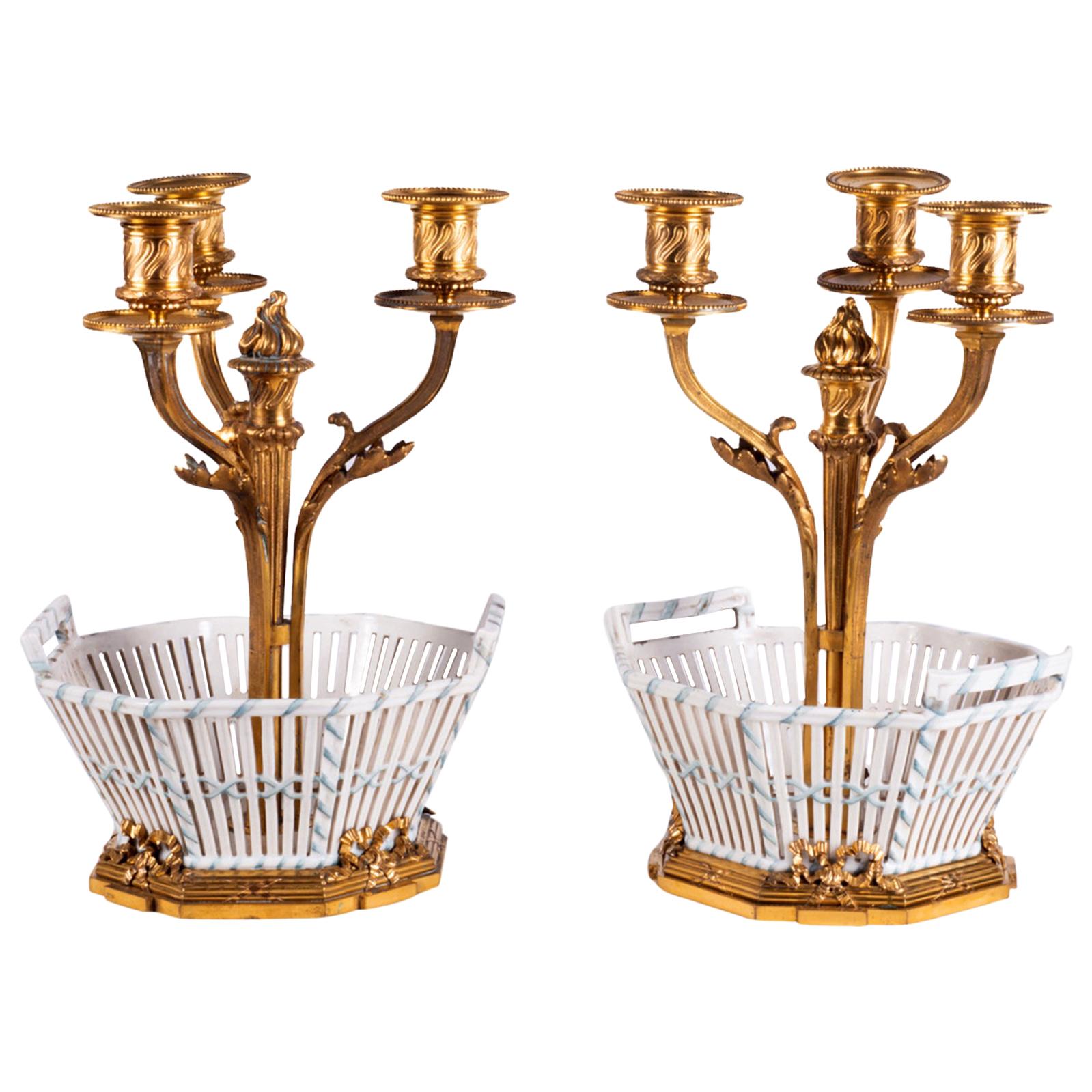 Pair of Late 19th Century French Candelabra