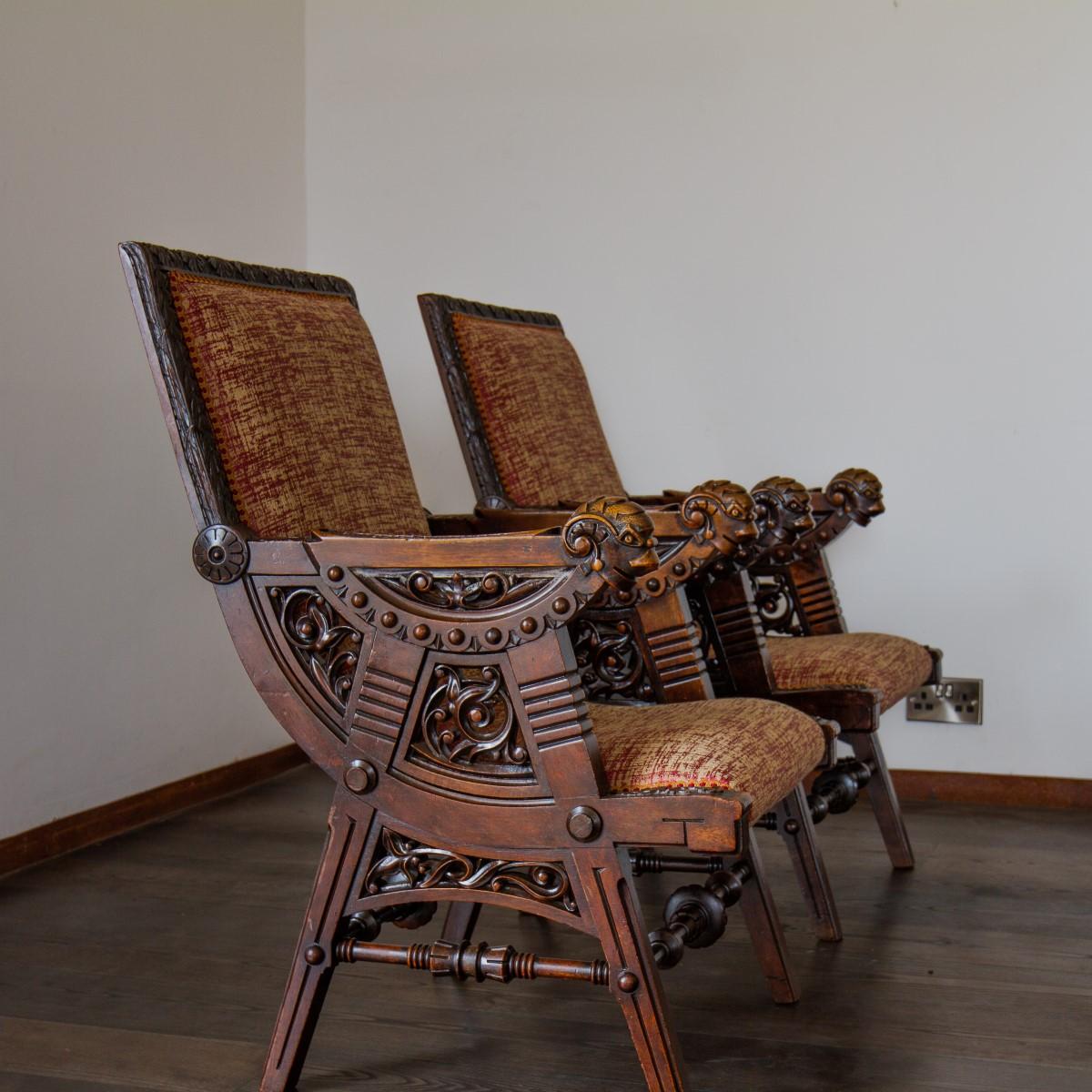 Pair of Late 19th Century French Carved Walnut Armchairs 8