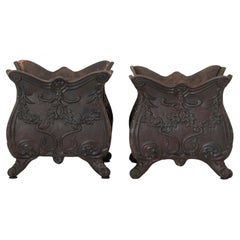 Pair of Late 19th Century French Cast Iron Planters or Jardinieres