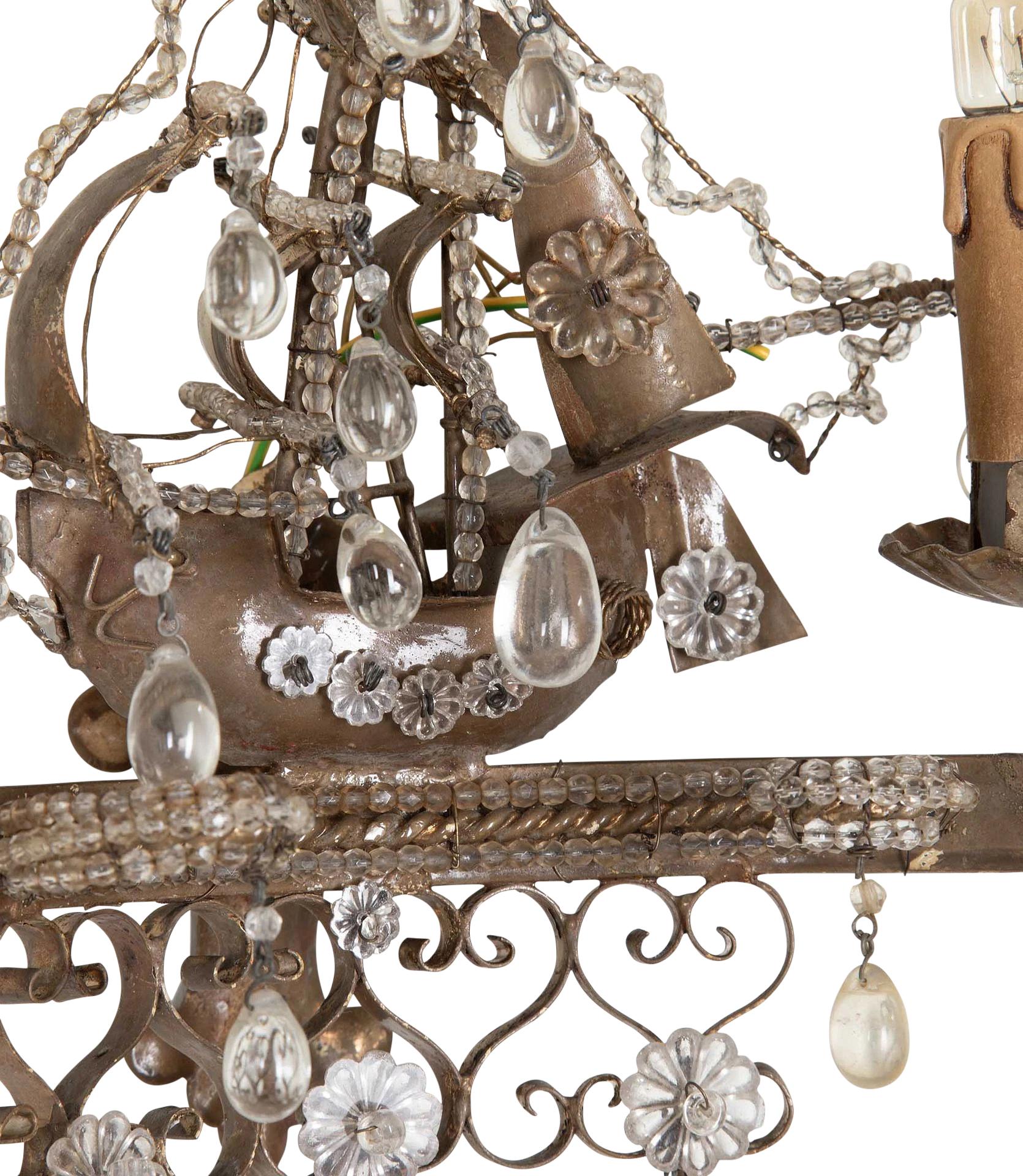 Pareja de apliques de galeón decorativos franceses de finales del siglo XIX en Bueno estado para la venta en Tetbury, Gloucestershire