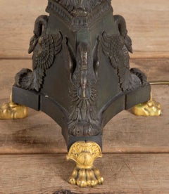 Coppia di lampade da tavolo in stile Impero francese della fine del XIX secolo