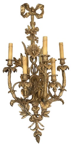 Pair of Late 19th Century French Louis XVI Style Bronze Sconces