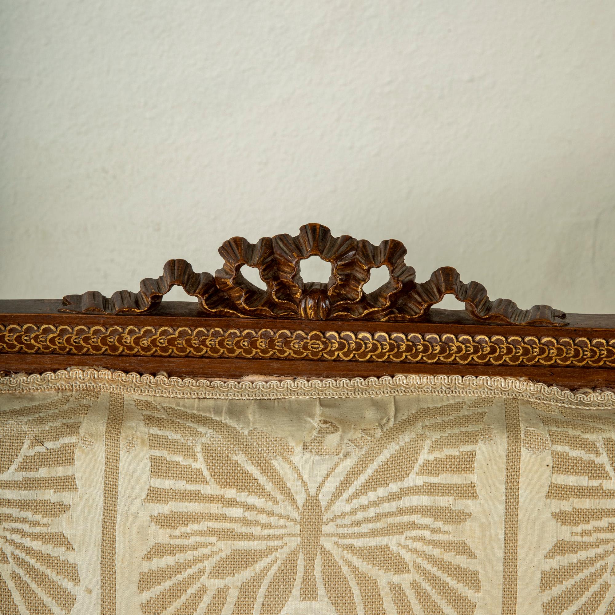 Pair of Late 19th Century French Louis XVI Style Hand Carved Walnut Armchairs For Sale 5