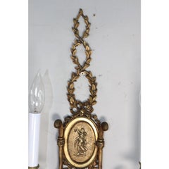 Pair of Late 19th Century French Neoclassical Bronze Sconces