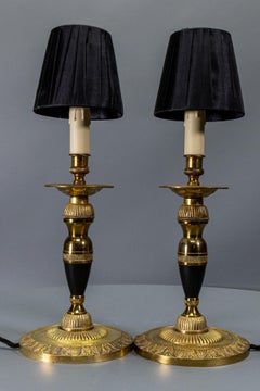 Pair of Late 19th Century French Neoclassical Style Bronze Table Lamps
