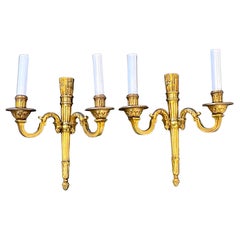 Pair of Late 19th Century French Ormolu Neoclassical, Regence Stye Sconces 