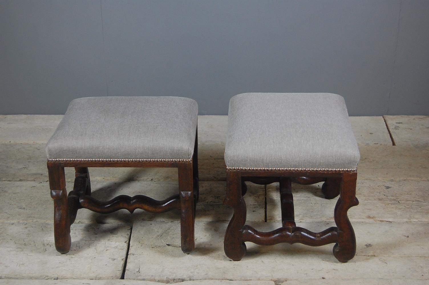 Pair of Late 19th Century French Os de Mouton Stools 4