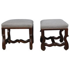 Pair of Late 19th Century French Os de Mouton Stools