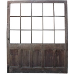 Used Pair of Late 19th Century Glazed Pine Room Dividers / Screens