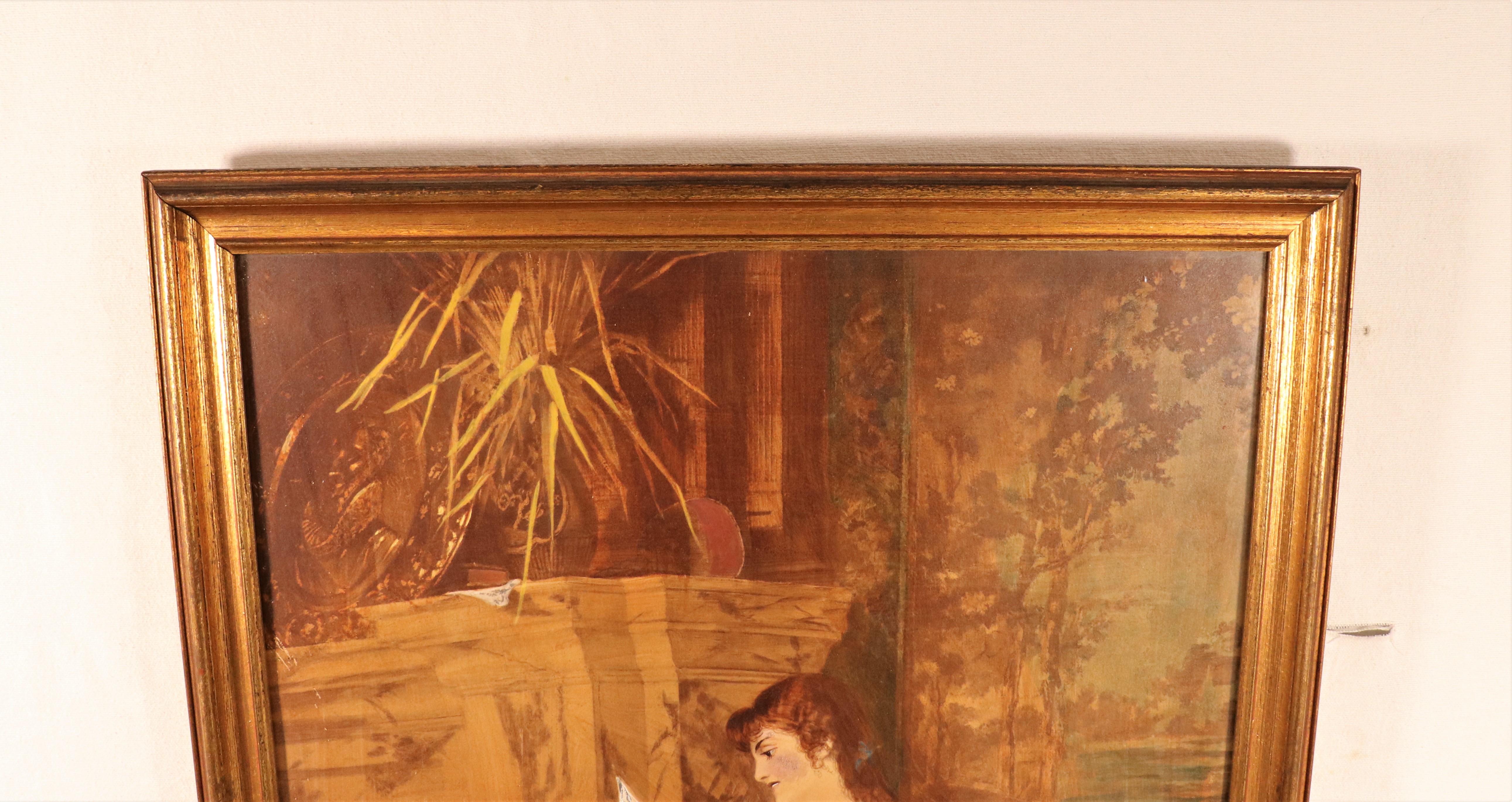 Wood Pair of Late 19th Century Gouaches on Paper by Conrad Kiesel