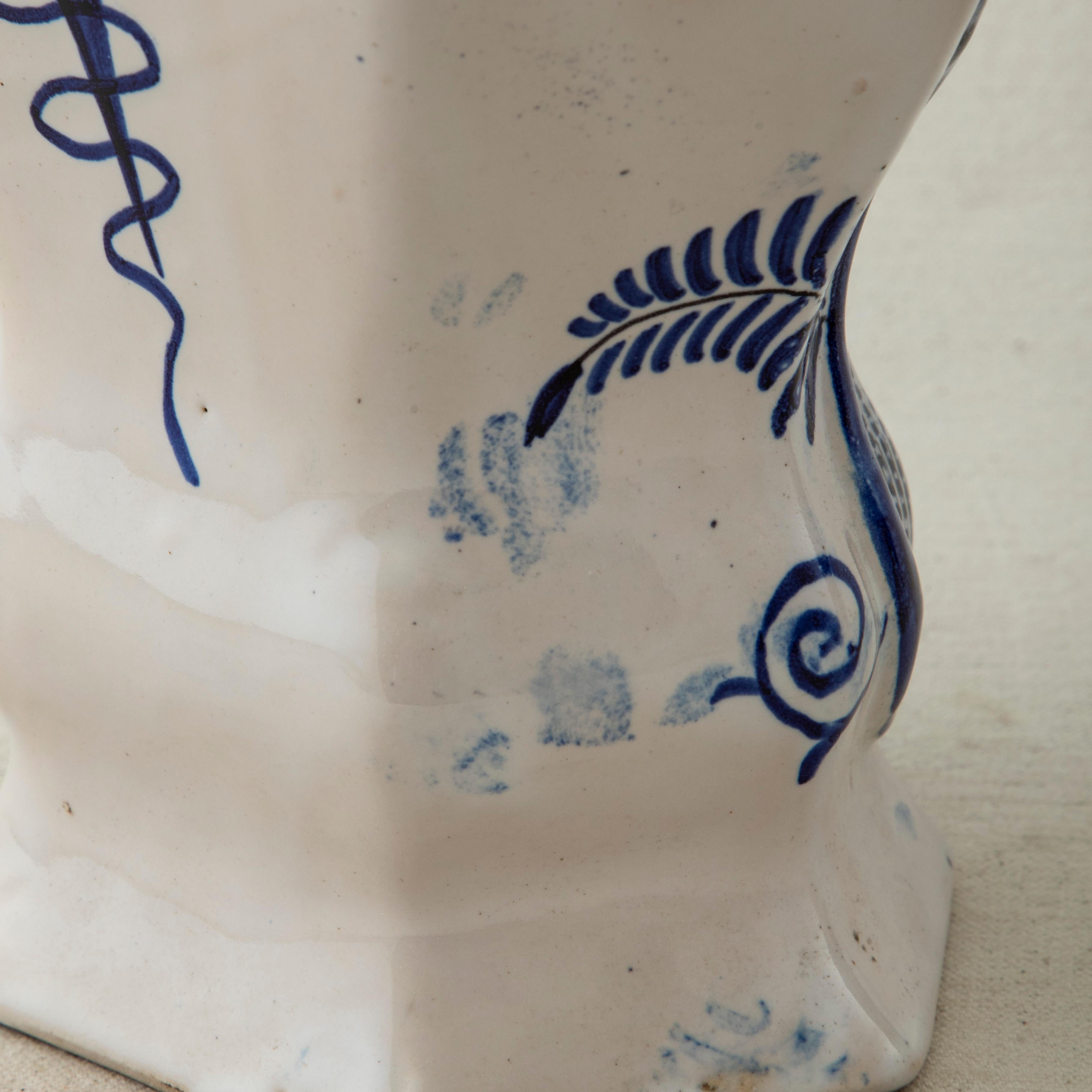 Pair of Late 19th Century Hand-Painted Blue and White Porcelain Delft Vases 8