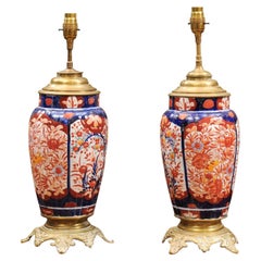 Paar Vasen aus Imari Porcelain des späten 19. Jahrhunderts, als Lampen