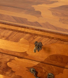 Pair of Late 19th Century Italian Fruitwood Inlaid Commodes