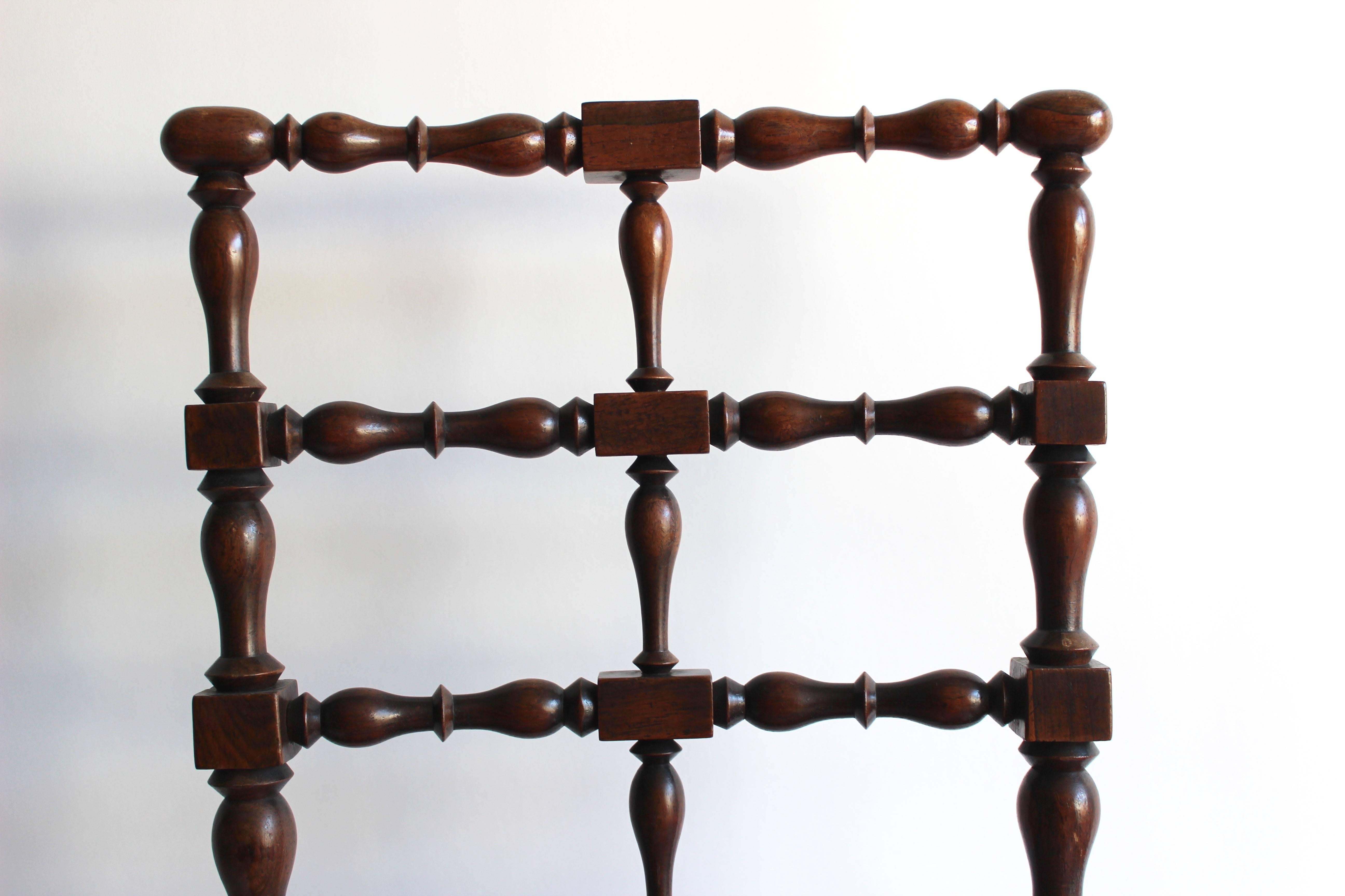 Pair of Late 19th Century Austrian Rosewood Spindle Chairs with Cane Seats 1