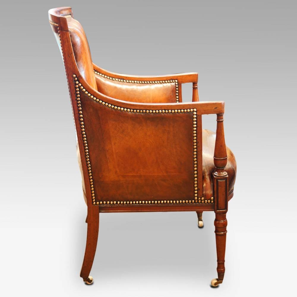 Pair of Late 19th Century Mahogany Library Chairs 4