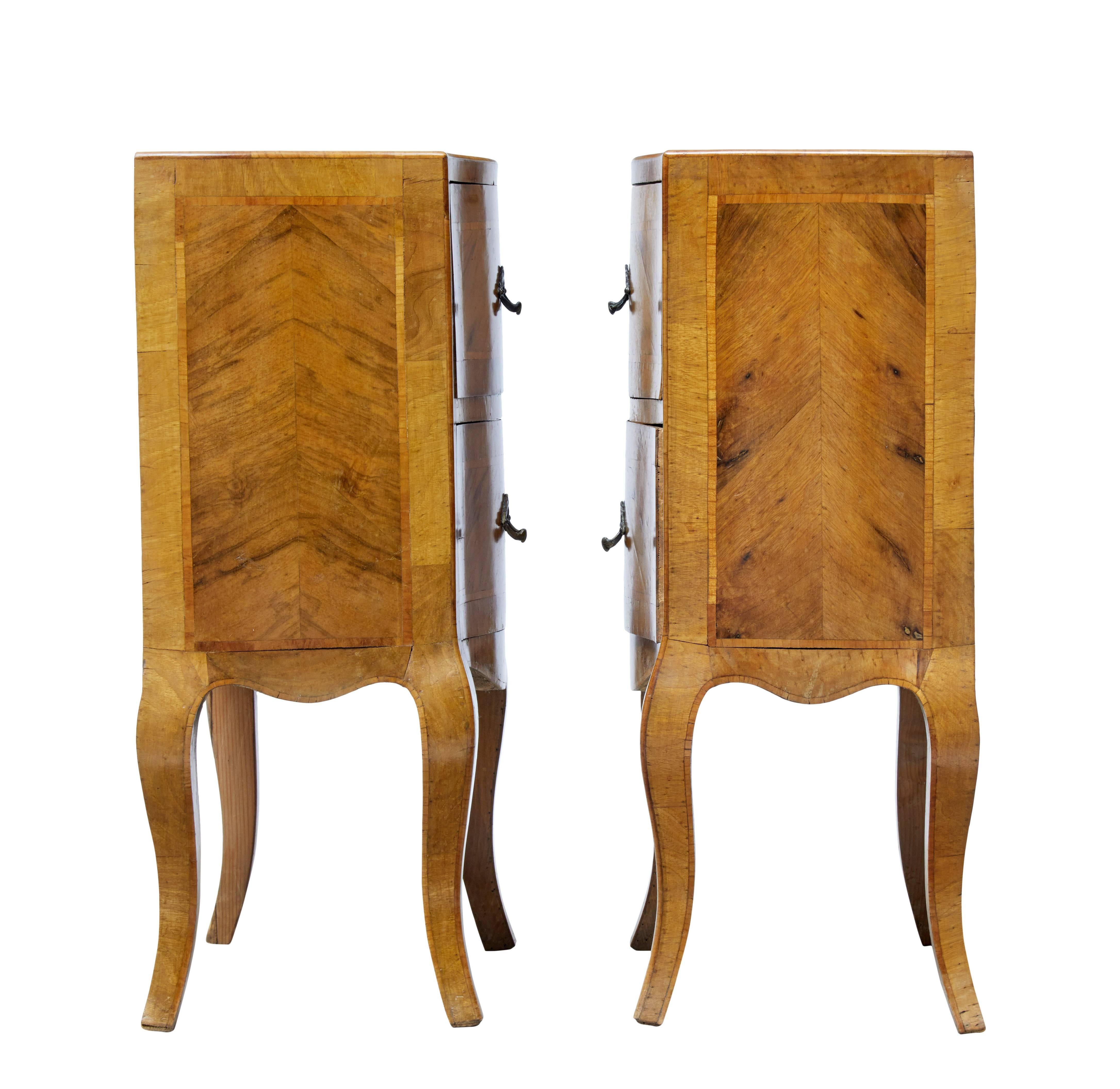 Pair of Late 19th Century Maltese Walnut Bedside Commodes In Good Condition In Debenham, Suffolk