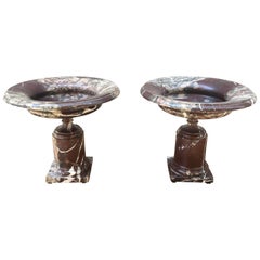 Pair of Late 19th Century Marble Tazzas