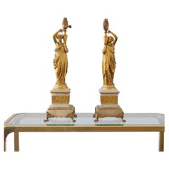 Pair of Late 19th Century Neoclassical Ormolu Table Lamps