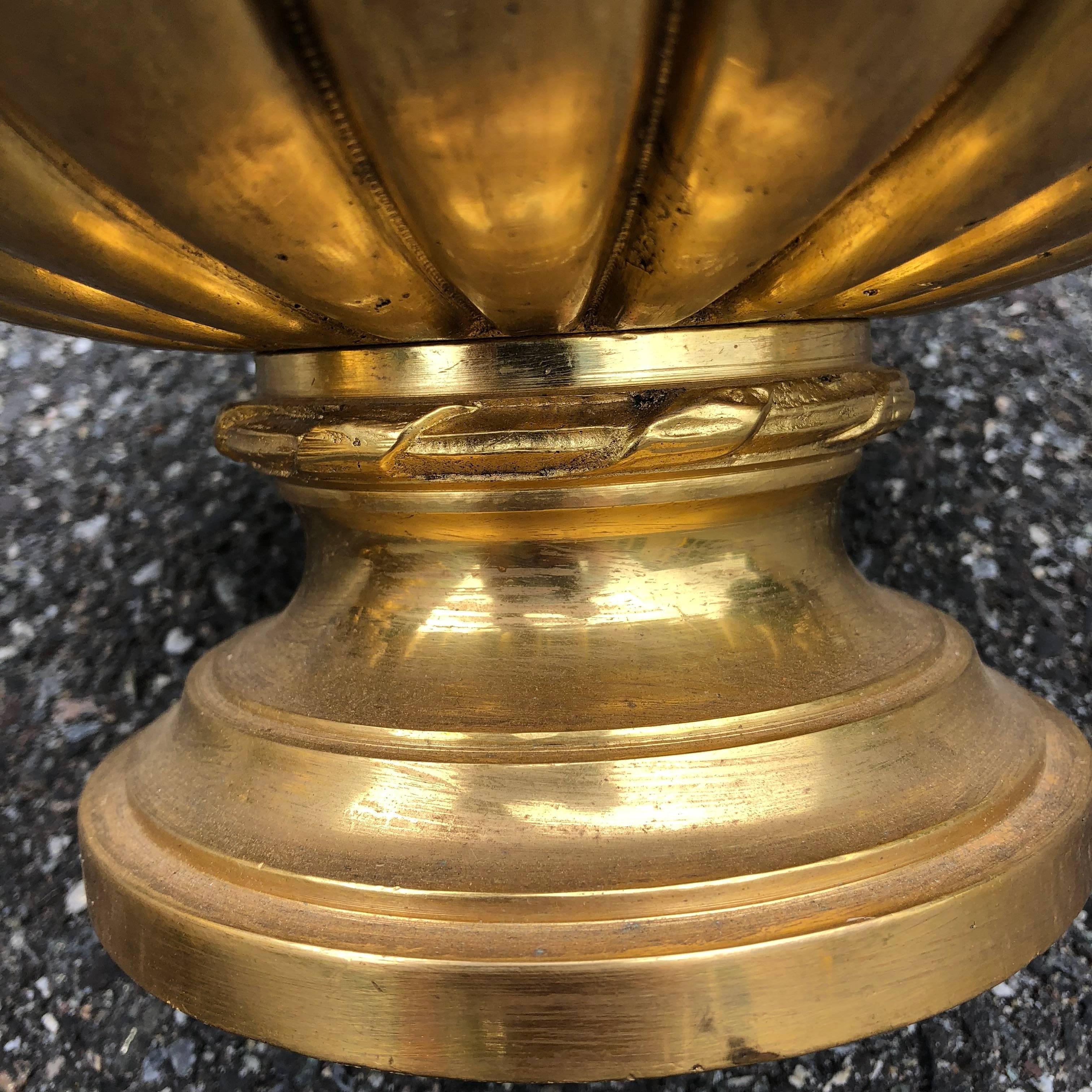 Pair of Late 19th Century Ormolu Gilt Urns or Planters 10