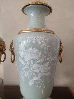 Pair of Late 19th Century Pate Sur Pate Porcelain Lamps
