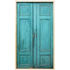 Pair of Late 19th Century Reclaimed Painted Swedish Doors