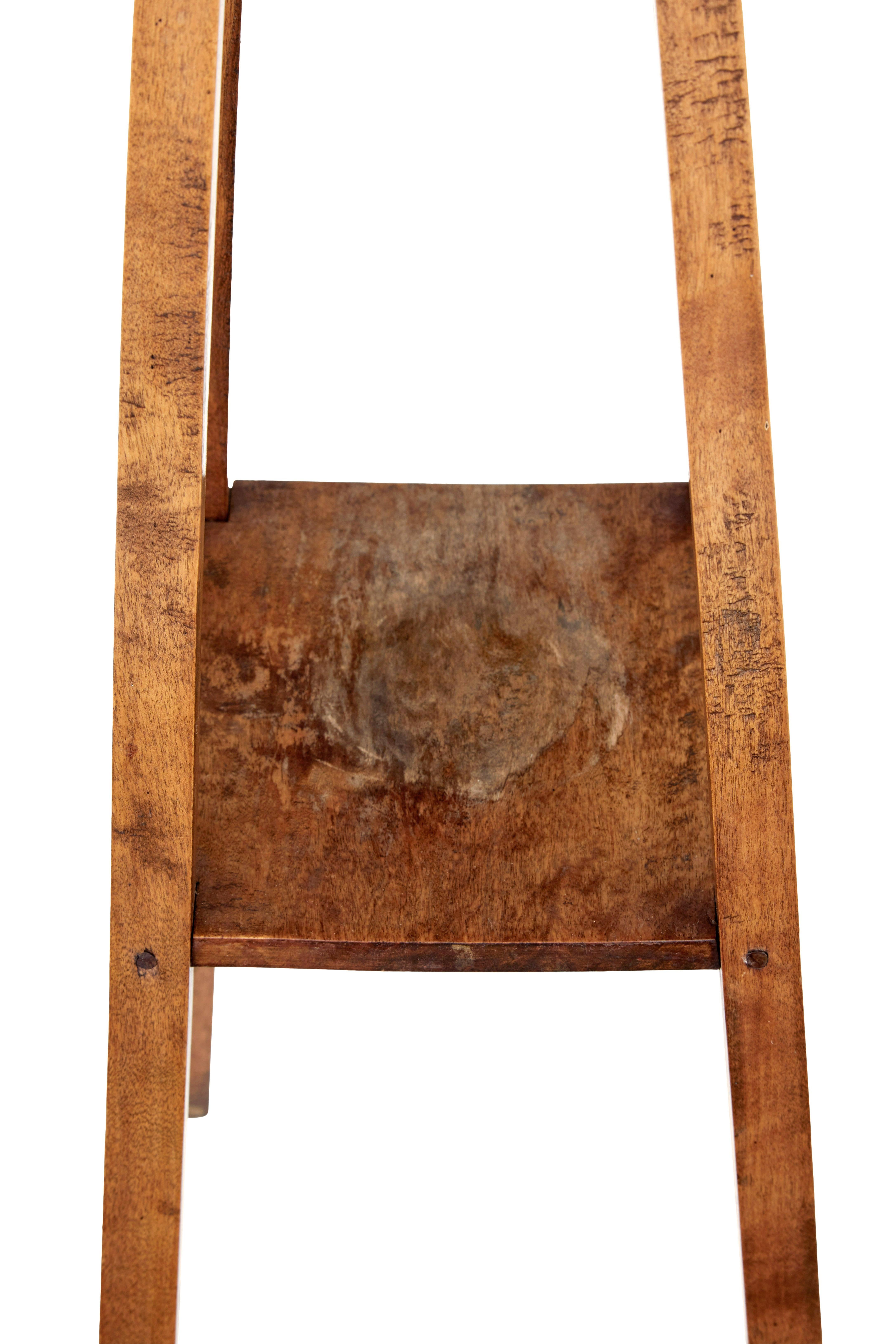 Rustic Pair of late 19th century rustic oak pedestal stands For Sale