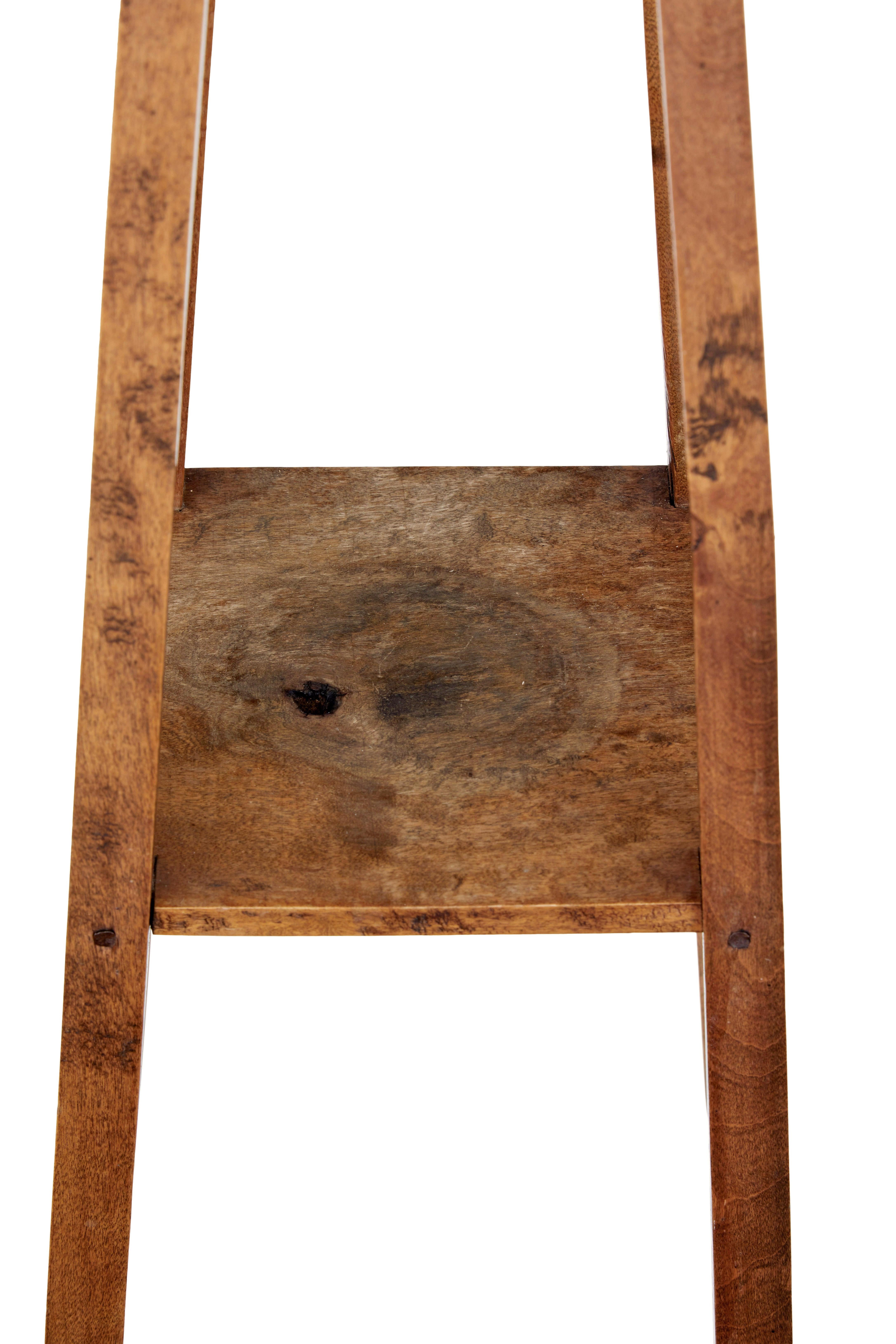 Swedish Pair of late 19th century rustic oak pedestal stands For Sale